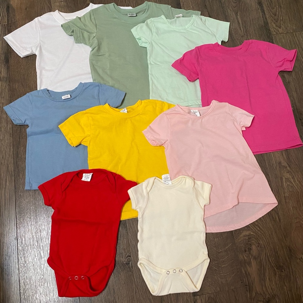 Lot of Blank Shirts Ready to Press